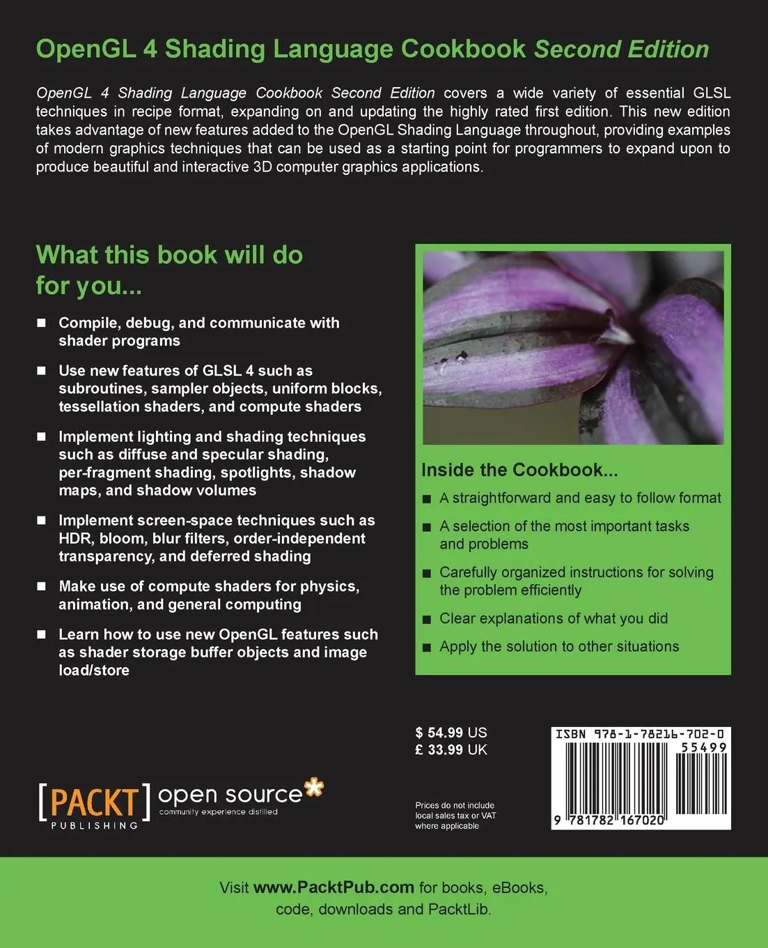 Rückseite: 9781782167020 | OpenGL 4 Shading Language Cookbook - Second Edition | David Wolff