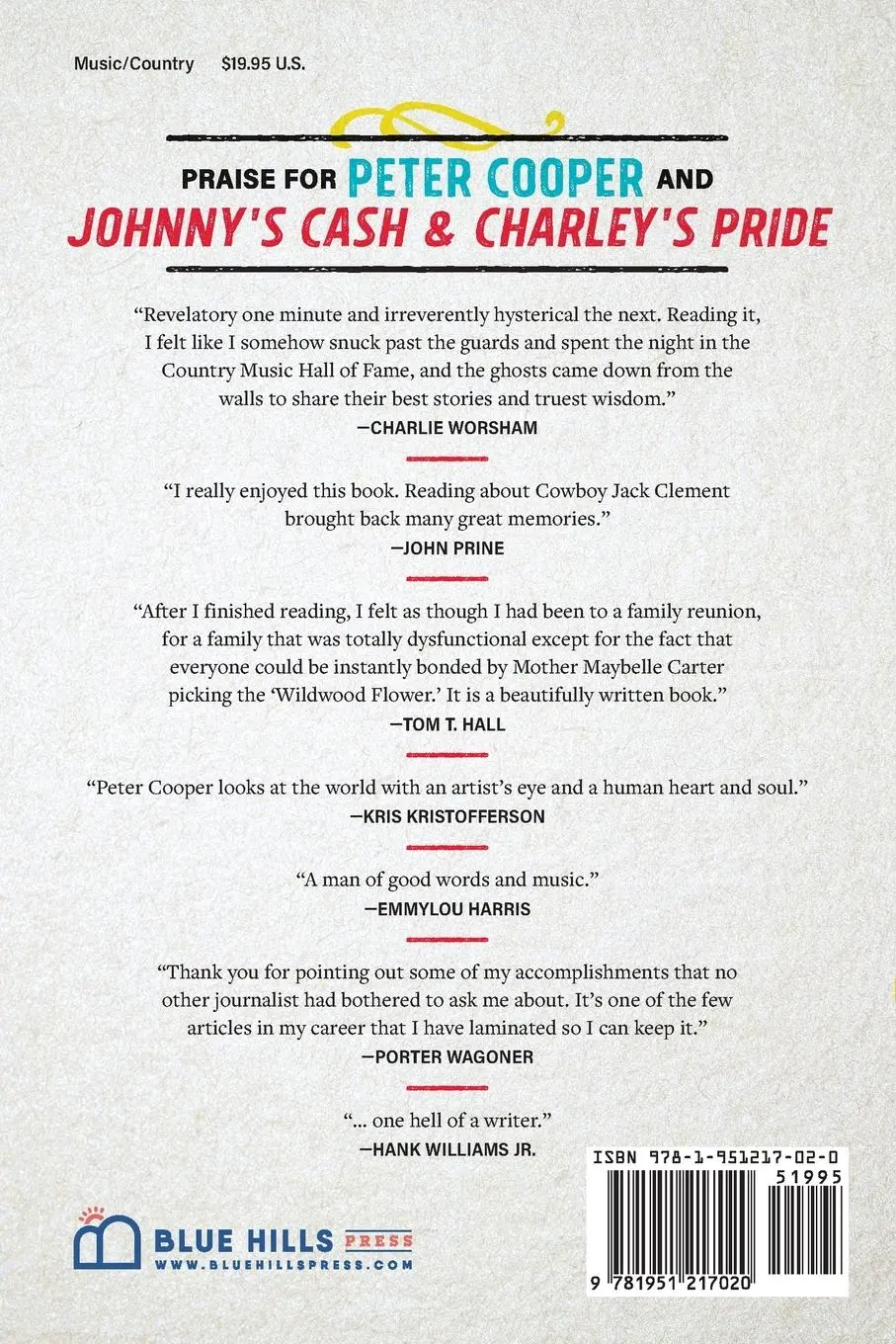 Rückseite: 9781951217020 | Johnny's Cash and Charley's Pride | Peter Cooper | Taschenbuch | 2020