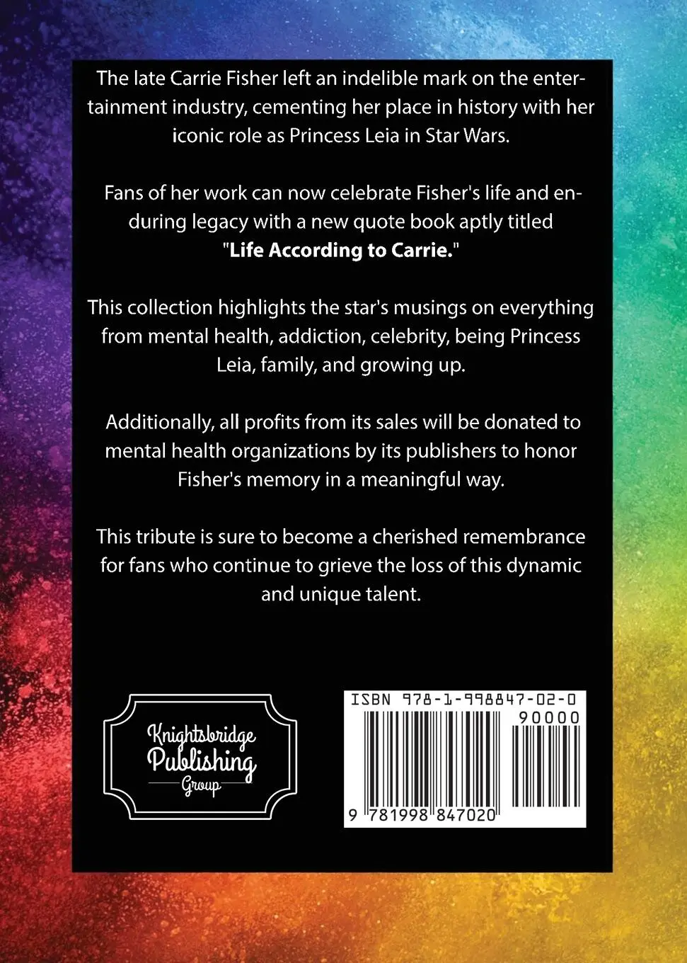 Rückseite: 9781998847020 | Life According to Carrie Fisher (Charity Quote Book) | Publishing