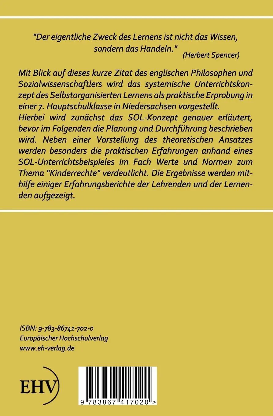 Rückseite: 9783867417020 | Selbstorganisiertes Lernen | Maren Busch | Taschenbuch | 132 S. | 2012