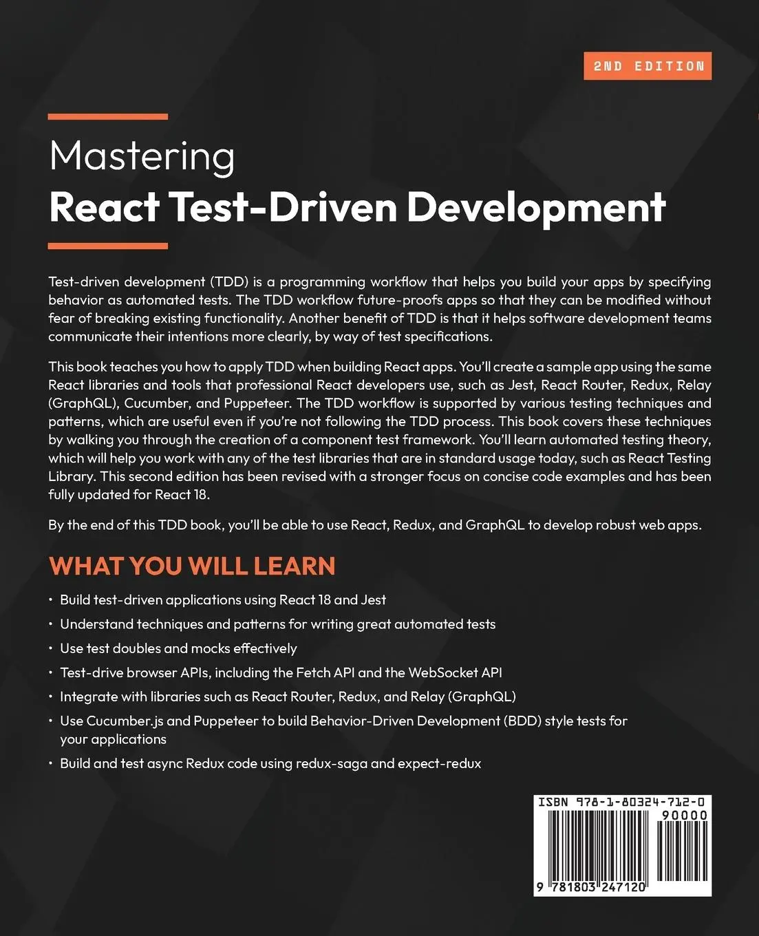 Rückseite: 9781803247120 | Mastering React Test-Driven Development - Second Edition | Irvine