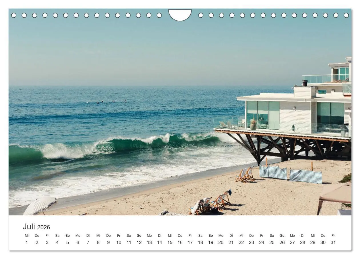 Bild: 9783457617120 | Am Strand von Malibu (Wandkalender 2026 DIN A4 quer), CALVENDO...