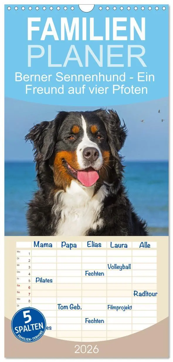 Cover: 9783516497120 | Familienplaner 2026 - Berner Sennenhund - Ein Freund auf vier...