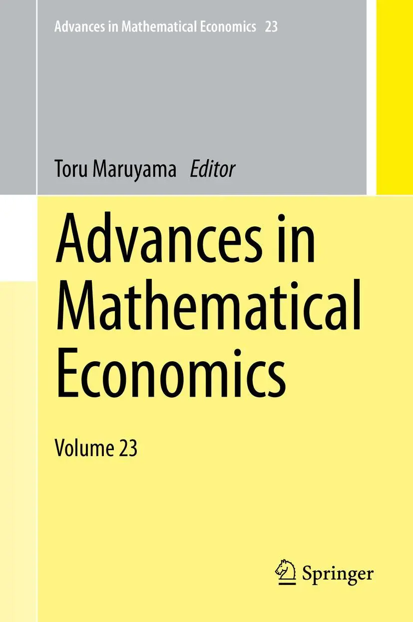 Cover: 9789811507120 | Advances in Mathematical Economics | Volume 23 | Toru Maruyama | Buch