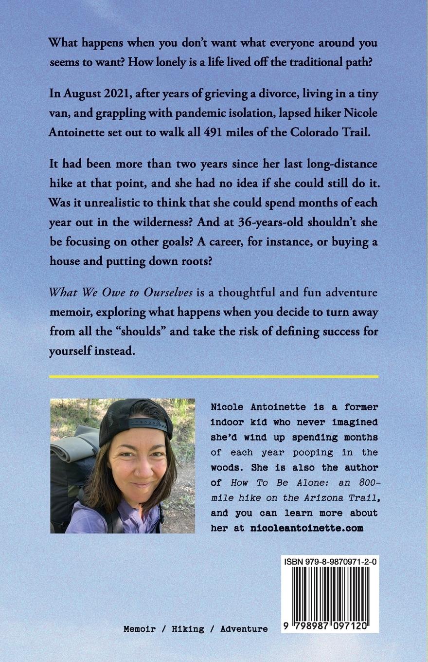 Rückseite: 9798987097120 | What We Owe to Ourselves | a 500-mile hike on the Colorado Trail