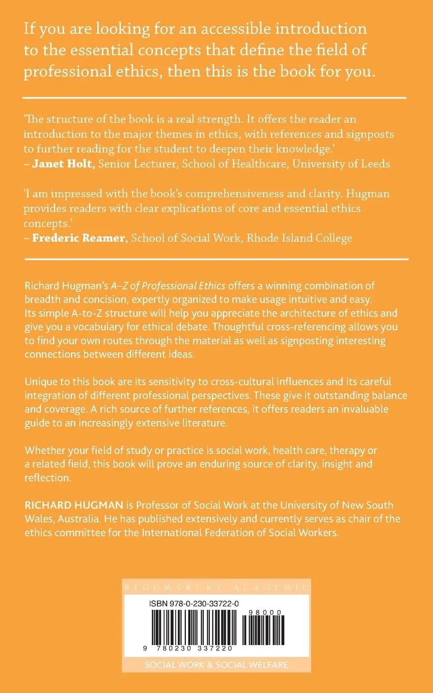 Rückseite: 9780230337220 | A-Z of Professional Ethics | Richard Hugman | Taschenbuch | Englisch