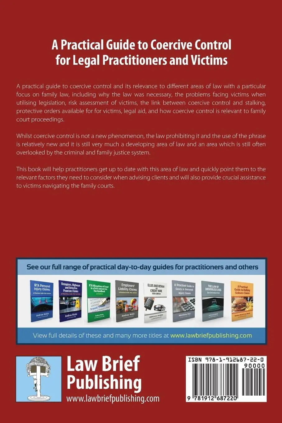 Rückseite: 9781912687220 | A Practical Guide to Coercive Control for Legal Practitioners and...