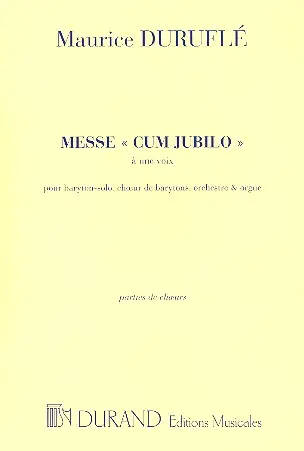 Cover: 9790044067220 | Messe Cum Jubilo Op. 11 | Choir Parts | Maurice Duruflé | Buch | 2001