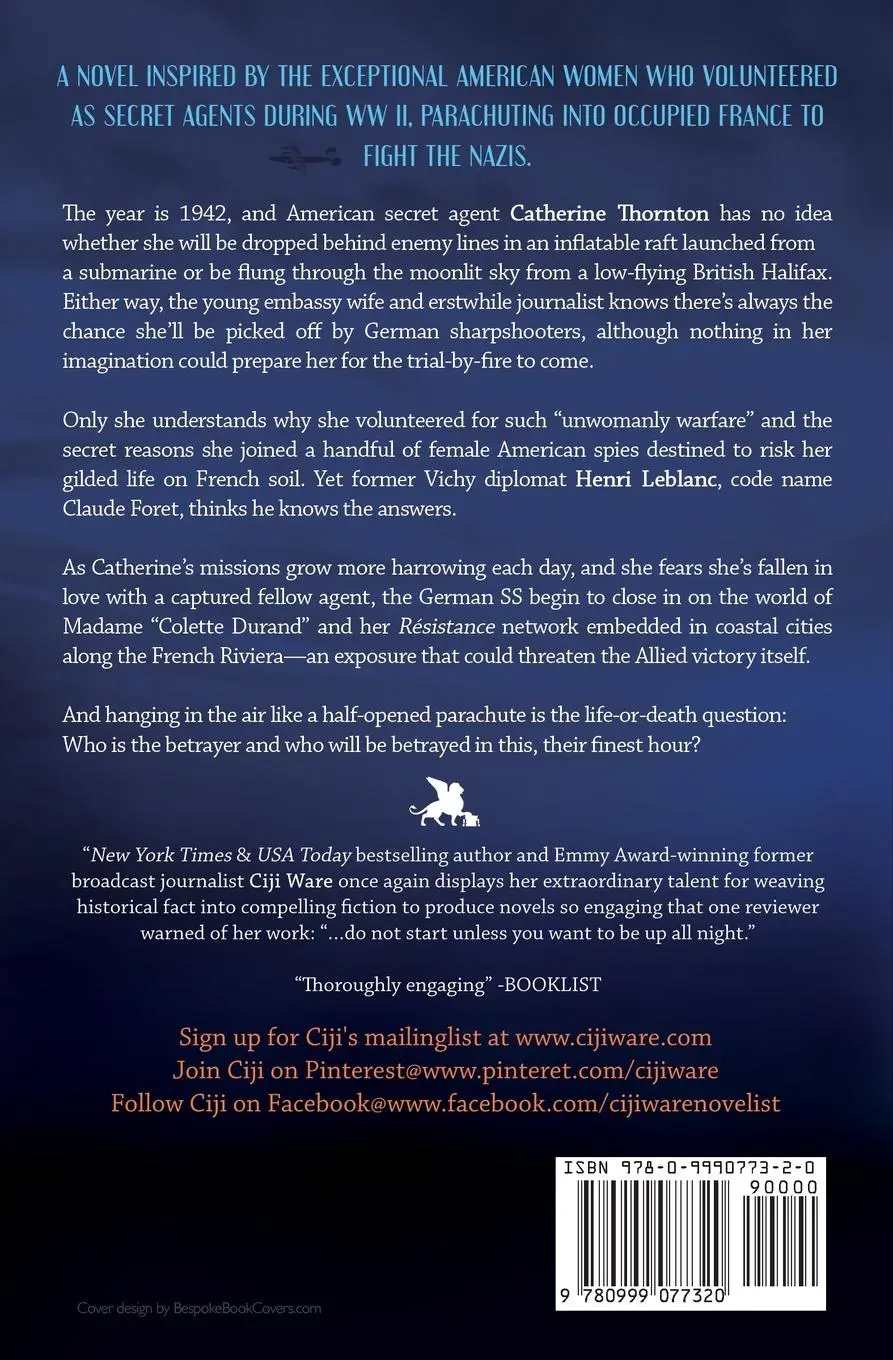 Rückseite: 9780999077320 | Landing by Moonlight | A Novel of WW II | Ciji Ware | Taschenbuch