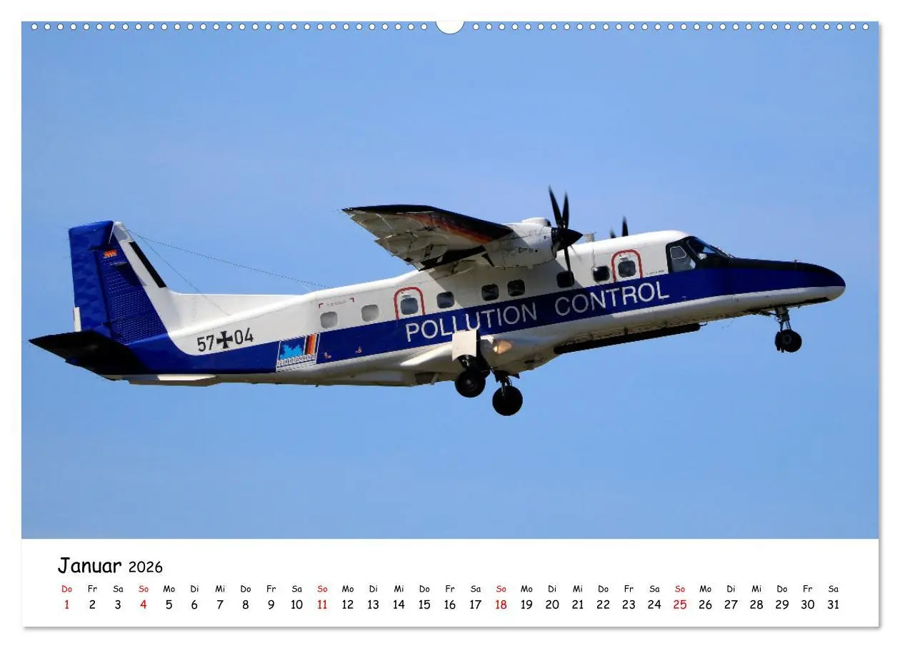 Bild: 9783457457320 | Flugzeuge am blauen Himmel (hochwertiger Premium Wandkalender 2026...