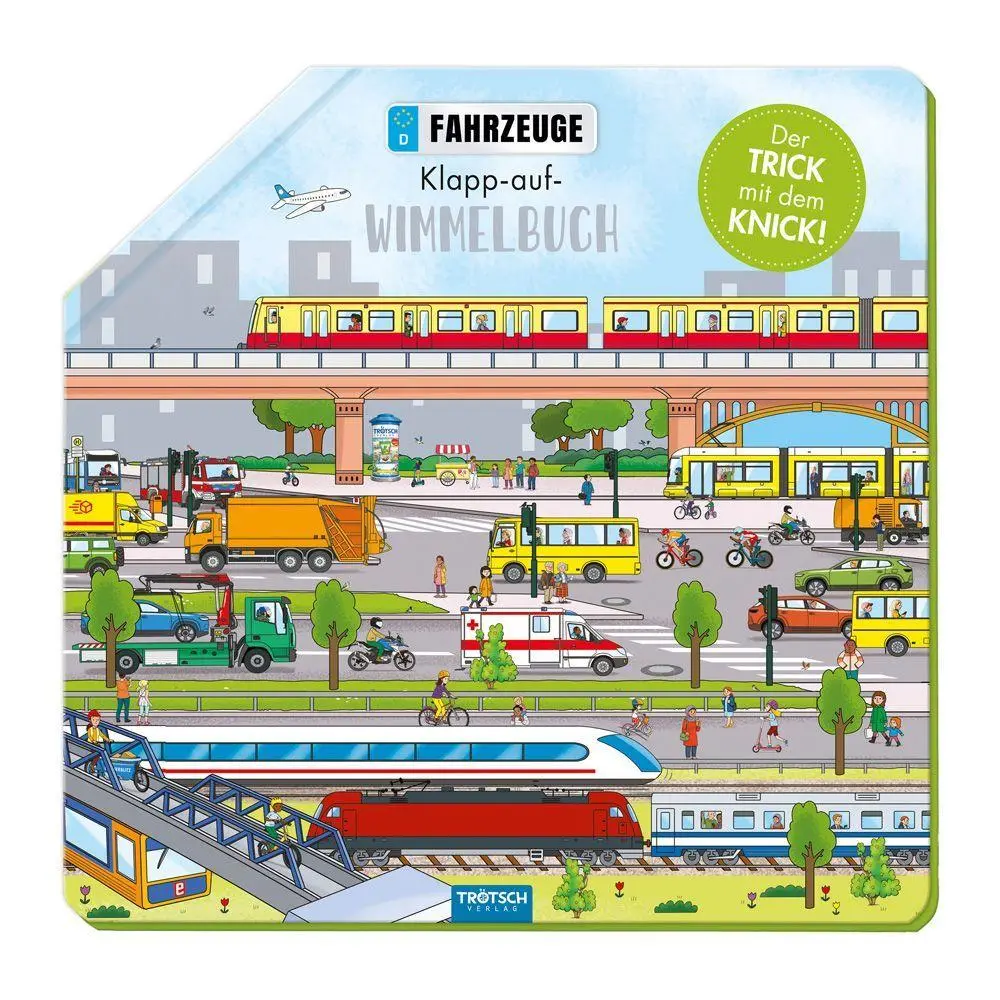 Cover: 9783988027320 | TRÖTSCH - Wimmelbuch Fahrzeuge Klapp-auf-Wimmelbuch Ab 3 Jahren | KG