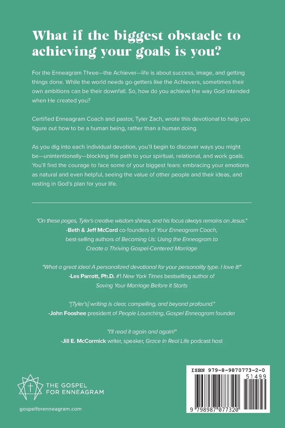 Rückseite: 9798987077320 | The Gospel For Achievers | Tyler Zach | Taschenbuch | Enneagram Series