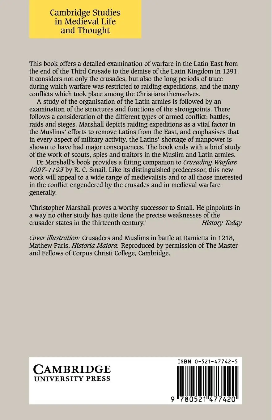Rückseite: 9780521477420 | Warfare in the Latin East, 1192 1291 | Christopher Marshall | Buch