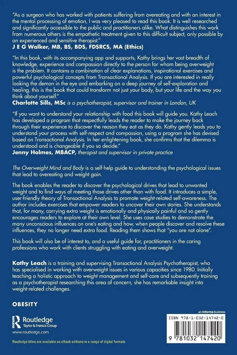 Rückseite: 9781032147420 | The Overweight Mind and Body | Kathy Leach | Taschenbuch | Englisch