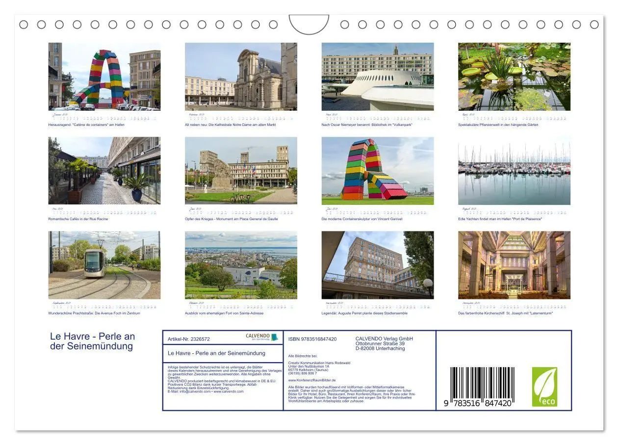Bild: 9783516847420 | Le Havre - Perle an der Seinemündung (Wandkalender 2027 DIN A4...