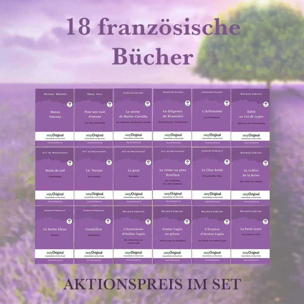 Cover: 9783991127420 | 18 französische Bücher (Bücher + 18 Audio-CDs) - Lesemethode von...
