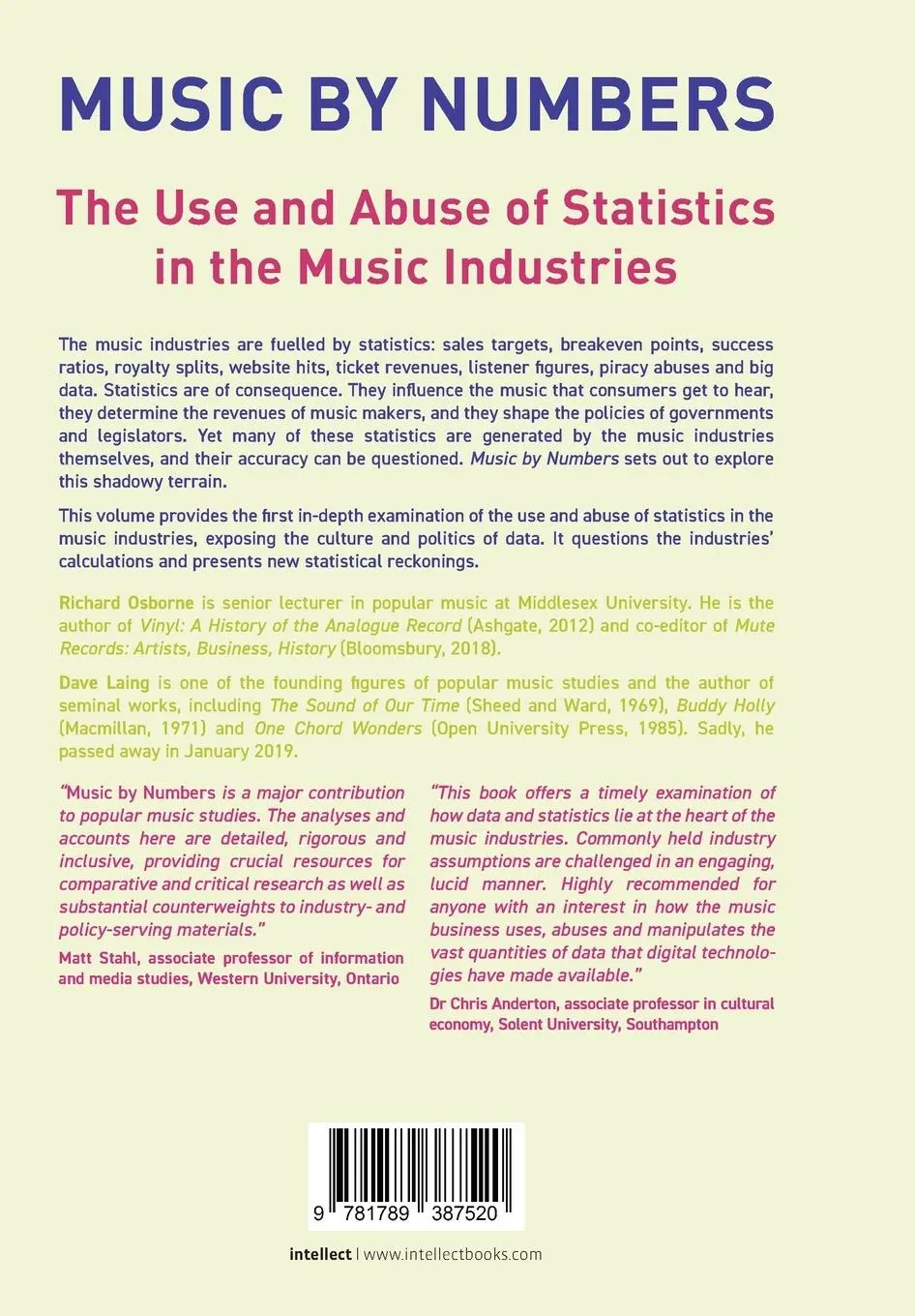 Rückseite: 9781789387520 | Music by Numbers | Dave Laing (u. a.) | Taschenbuch | Englisch | 2023