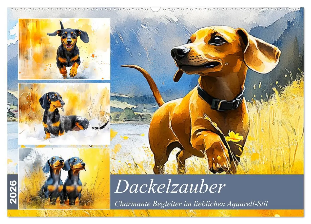 Cover: 9783457297520 | Dackelzauber. Charmante Begleiter im lieblichen Aquarell-Stil...