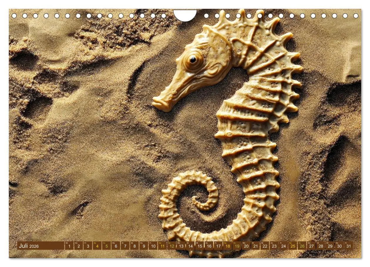 Bild: 9783457677520 | Seepferdchen - Modern Art (Wandkalender 2026 DIN A4 quer), CALVENDO...