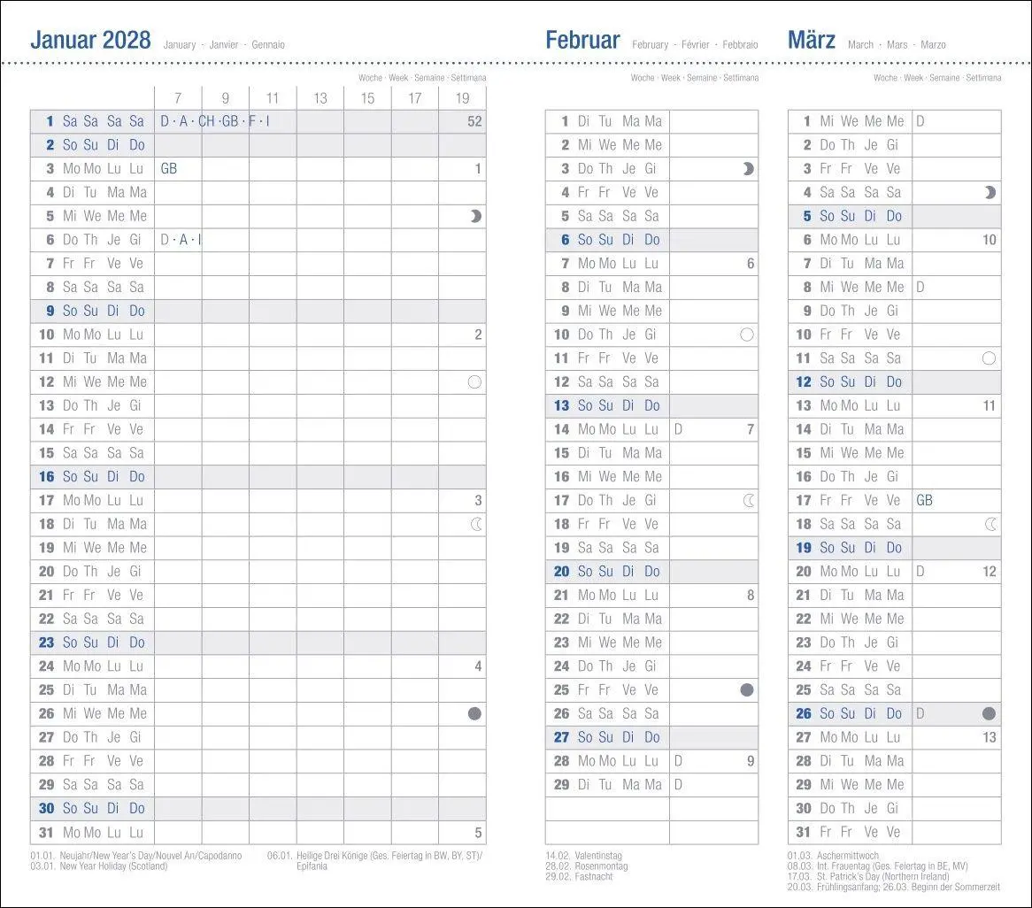 Bild: 9783756417520 | Leporello, schwarz Kalender 2027 | Heye | Kalender | Bürokalender Heye