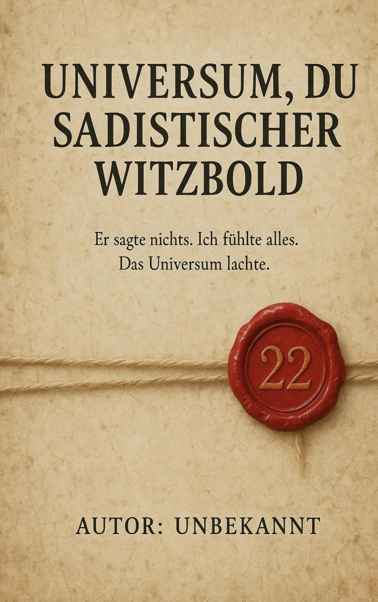 Cover: 9783769387520 | Universum, du sadistischer Witzbold | Unbekannt | Taschenbuch | 110 S.