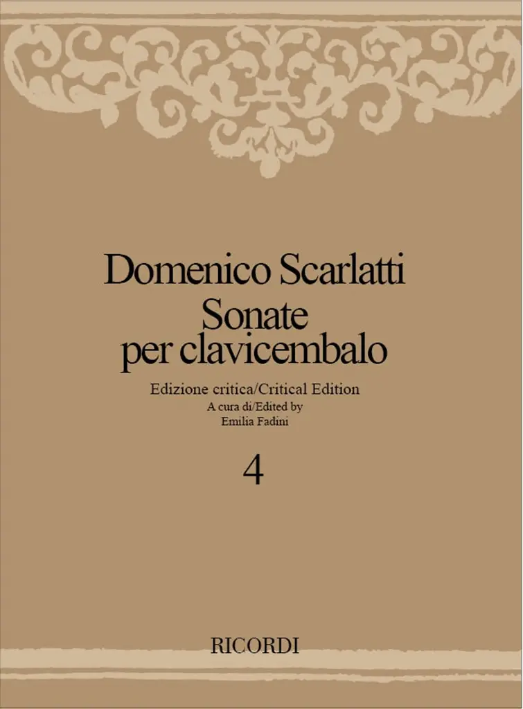Cover: 9790041827520 | Sonate Per Clavicembalo - Volume 4 | Ed. Critica E. Fadini, softcover