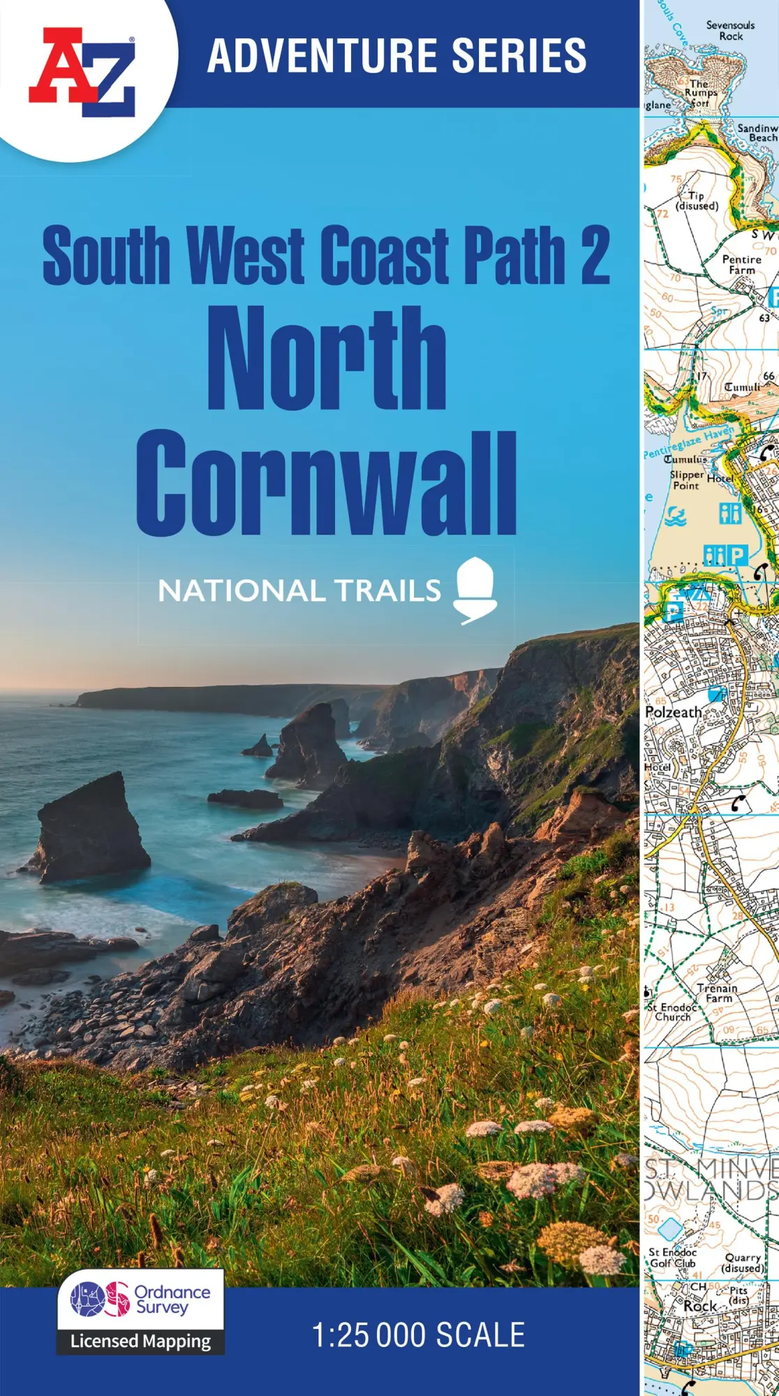 Cover: 9780008707620 | South West Coast Path 2 - North Cornwall | A-Z Maps | Taschenbuch