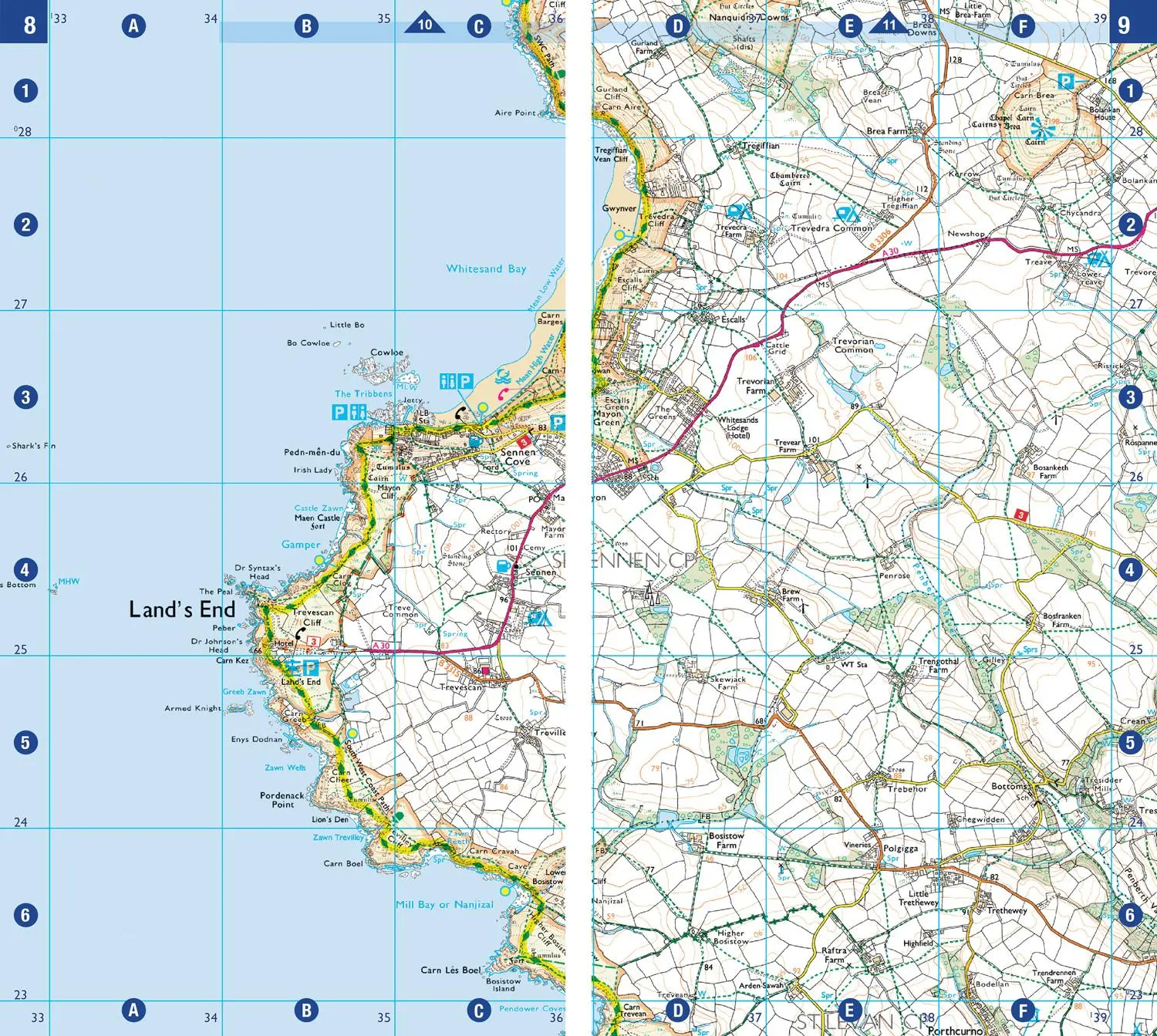 Bild: 9780008707620 | South West Coast Path 2 - North Cornwall | A-Z Maps | Taschenbuch