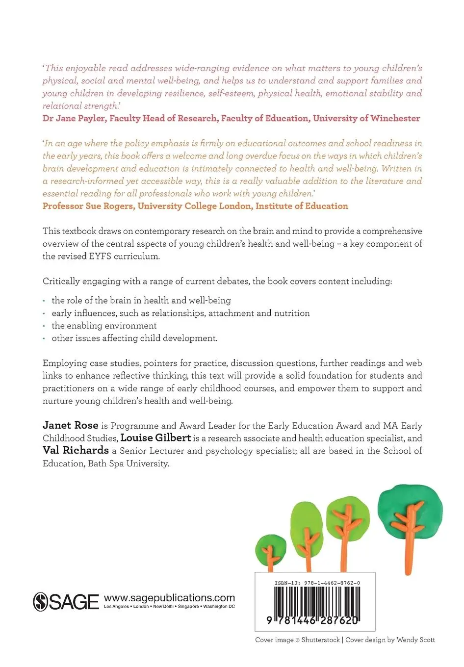 Rückseite: 9781446287620 | Health and Well-being in Early Childhood | Janet Rose (u. a.) | Buch