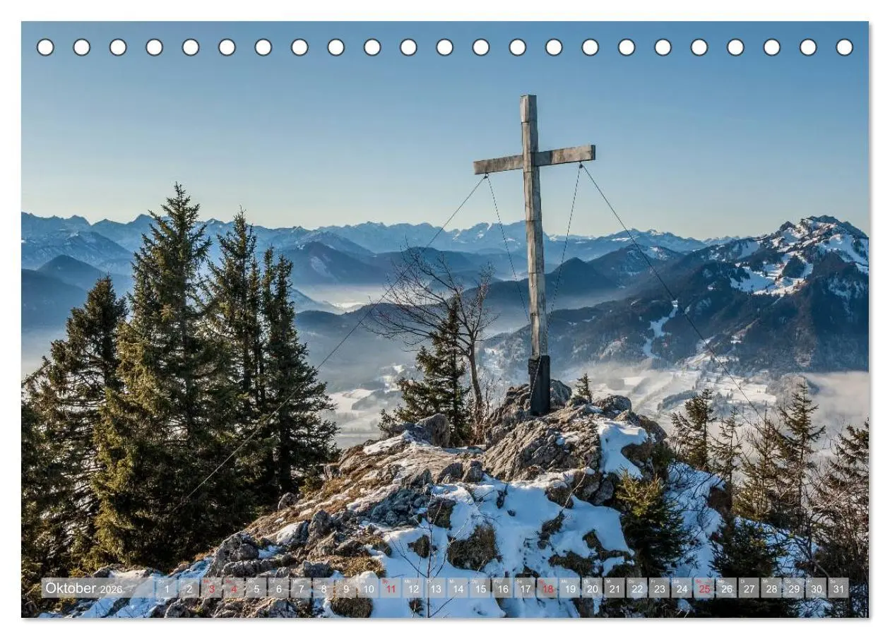 Bild: 9783457977620 | Gipfelkreuze auf bayerischen Bergen (Tischkalender 2026 DIN A5...
