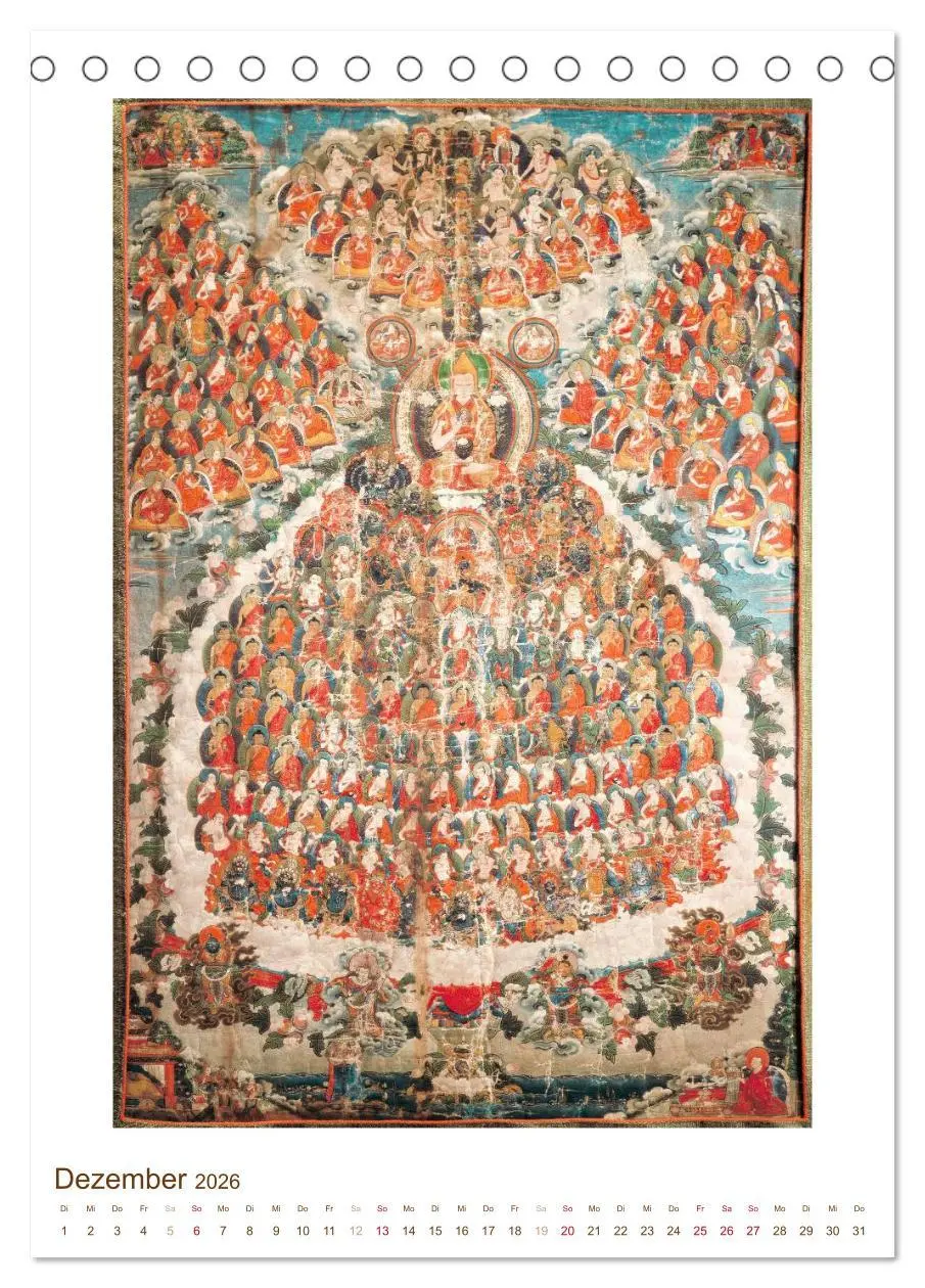 Bild: 9783516447620 | Mit Buddha durchs Jahr: historische Zeichnungen (Tischkalender 2026...