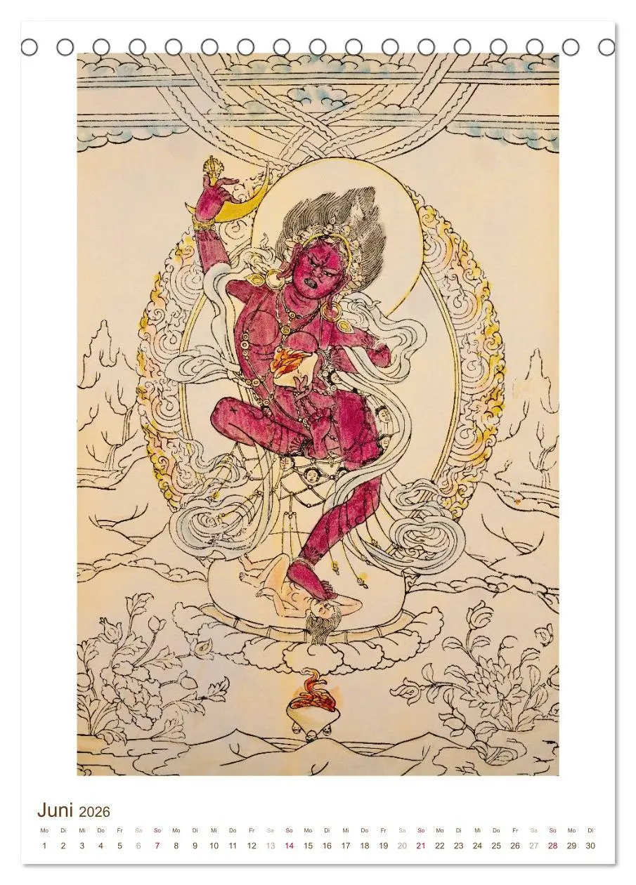 Bild: 9783516447620 | Mit Buddha durchs Jahr: historische Zeichnungen (Tischkalender 2026...