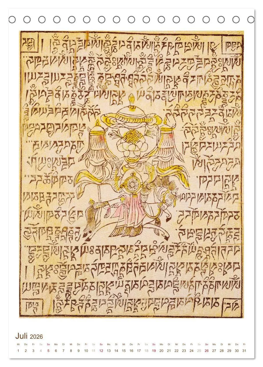 Bild: 9783516447620 | Mit Buddha durchs Jahr: historische Zeichnungen (Tischkalender 2026...