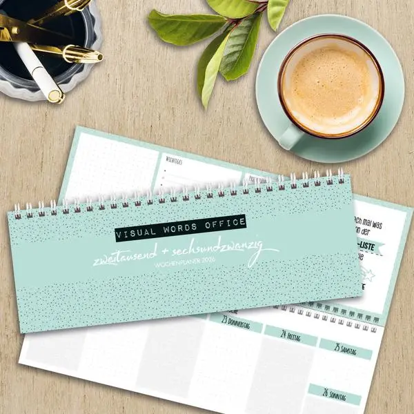 Bild: 9783731887720 | Tischquerkalender Visual Words Office 2026 | Verlag Korsch | Kalender
