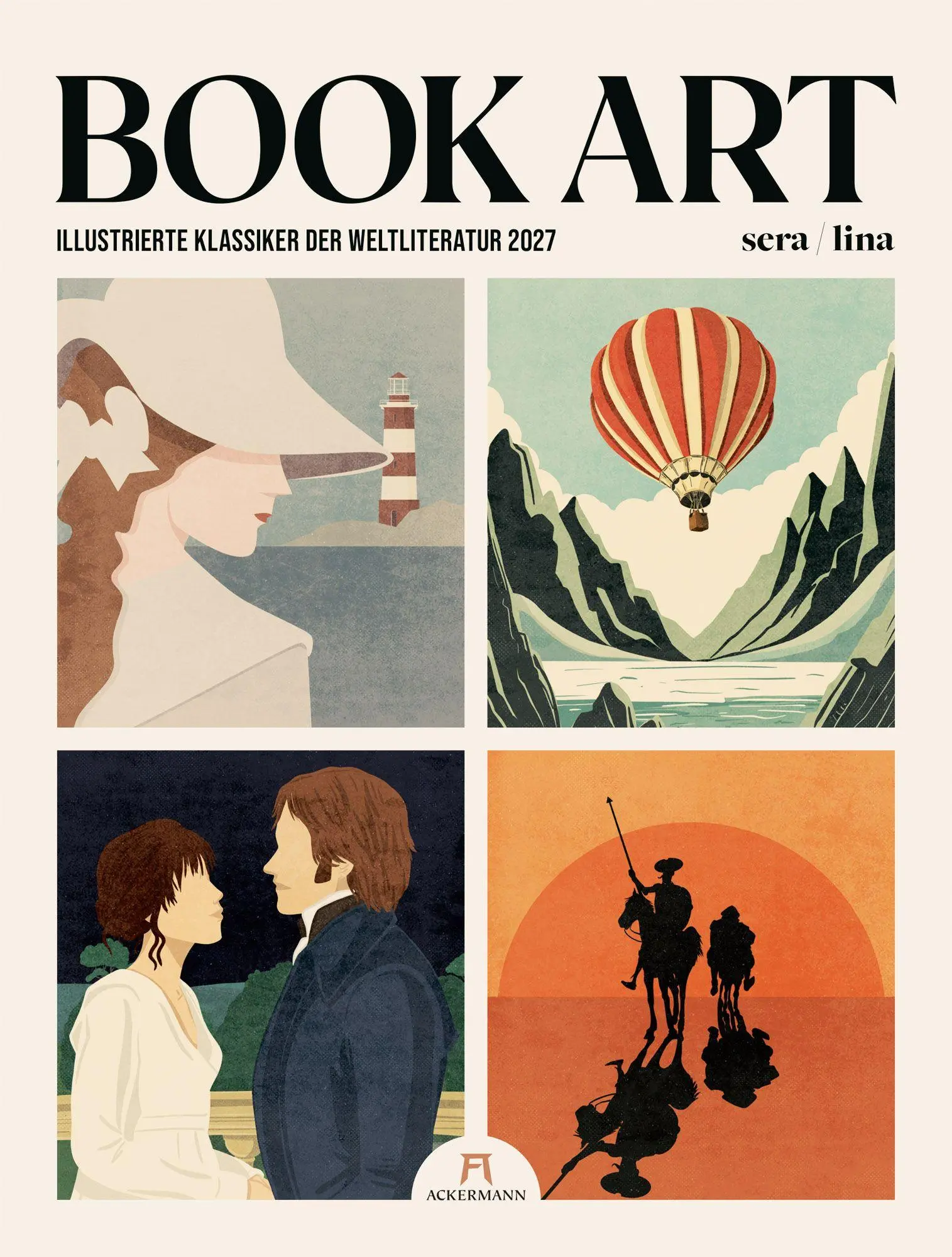 Cover: 9783838427720 | Book Art Plakate-Kalender 2027 Illustrierte Klassiker der...