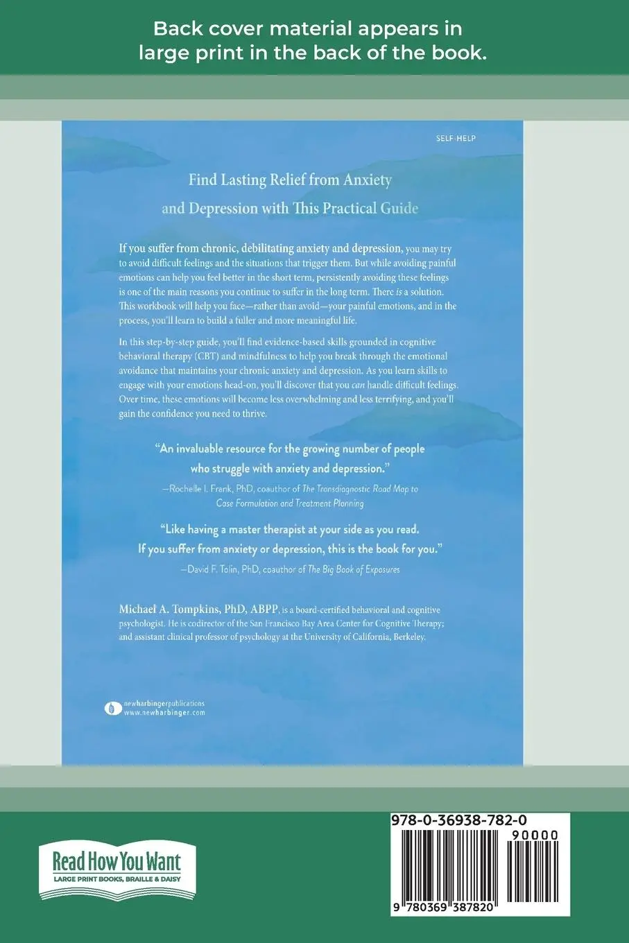 Rückseite: 9780369387820 | The Anxiety and Depression Workbook | Michael A. Tompkins | Buch