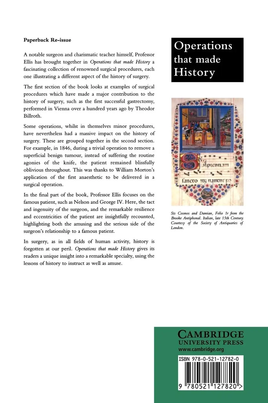 Rückseite: 9780521127820 | Operations That Made History | Harold Ellis (u. a.) | Taschenbuch