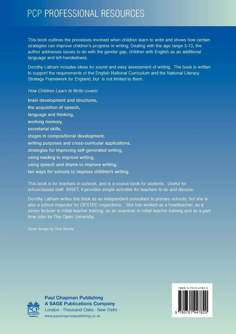 Rückseite: 9780761947820 | How Children Learn to Write | Dorothy Latham | Taschenbuch | Englisch