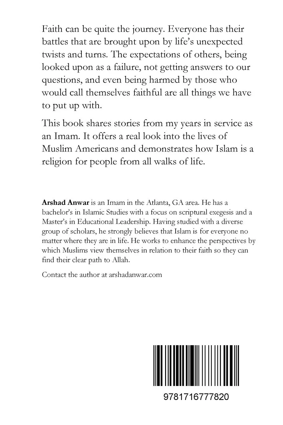 Rückseite: 9781716777820 | YOU ARE MUSLIM ENOUGH | Arshad Anwar | Taschenbuch | Englisch | 2020