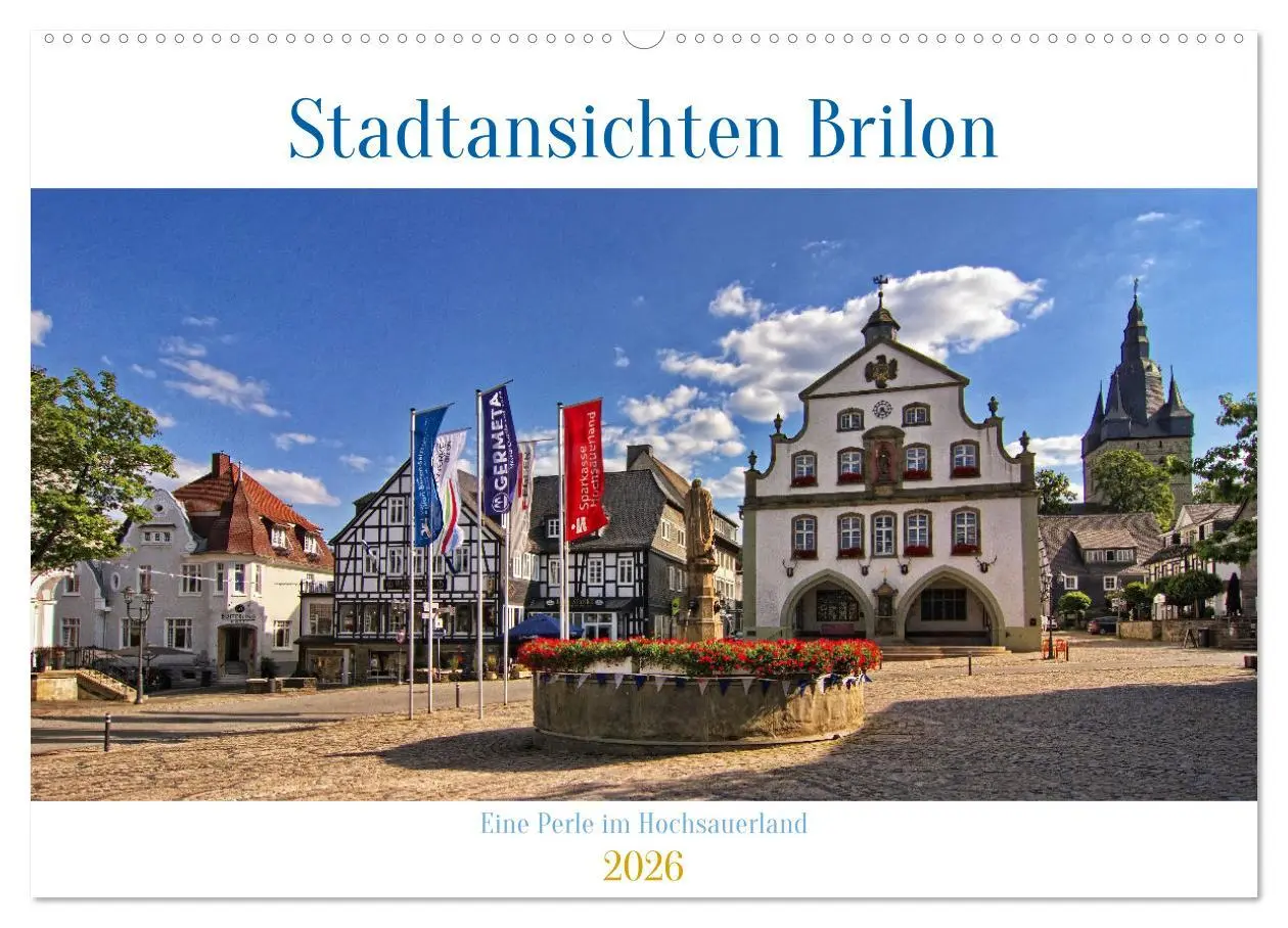 Cover: 9783457567920 | Stadtansichten Brilon (Wandkalender 2026 DIN A2 quer), CALVENDO...
