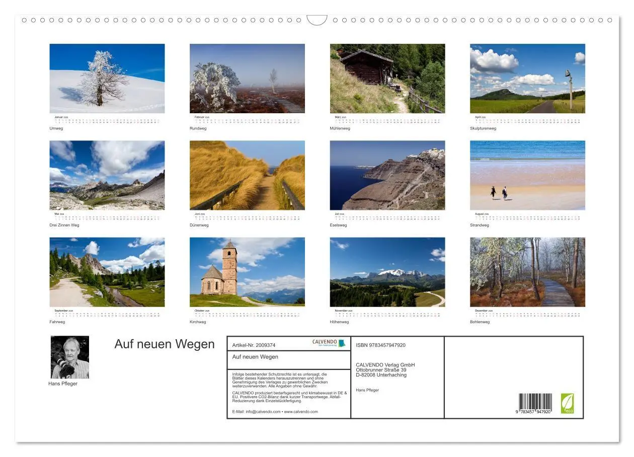 Bild: 9783457947920 | Auf neuen Wegen (Wandkalender 2026 DIN A2 quer), CALVENDO...