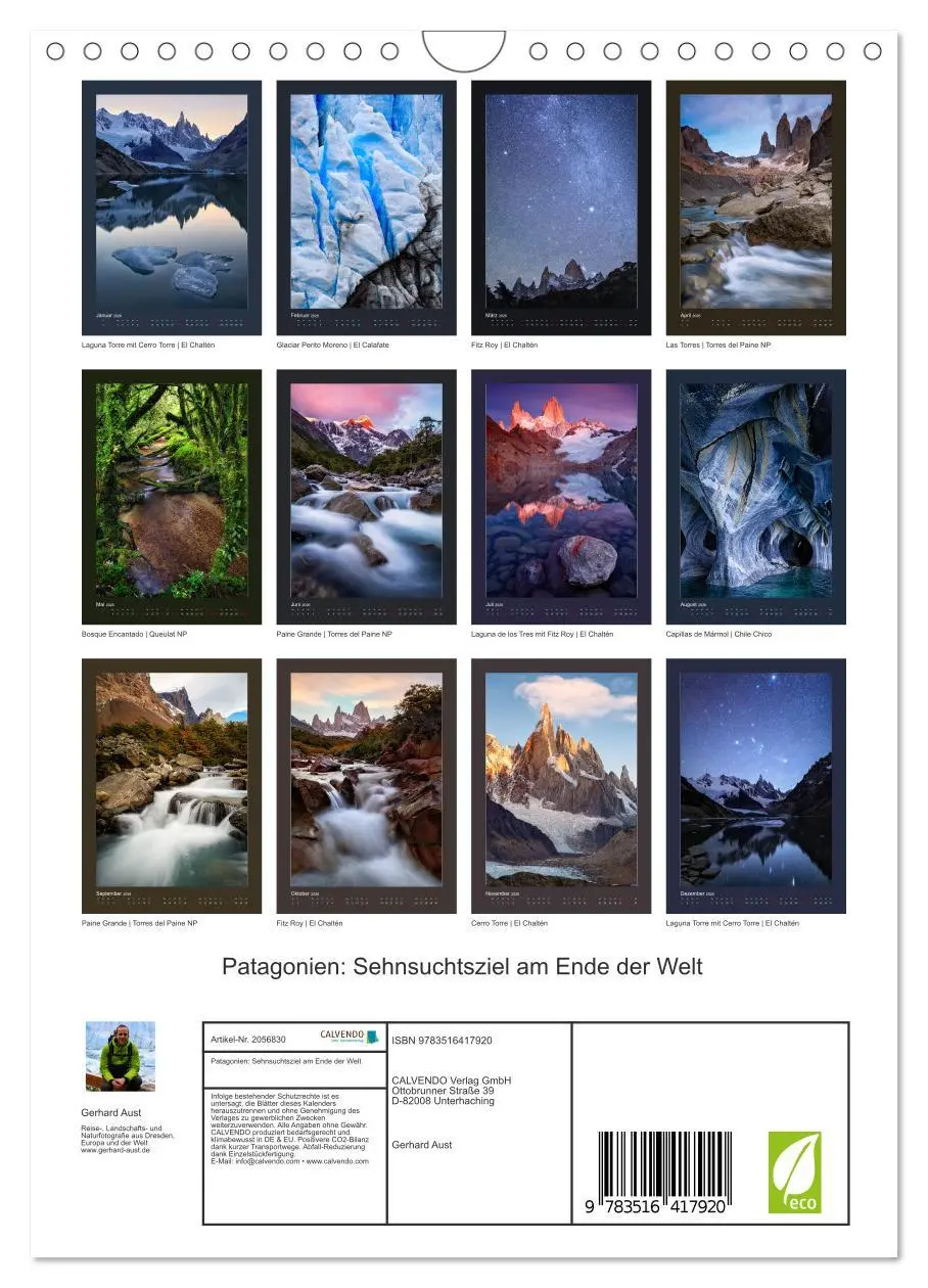 Bild: 9783516417920 | Patagonien: Sehnsuchtsziel am Ende der Welt (Wandkalender 2026 DIN...