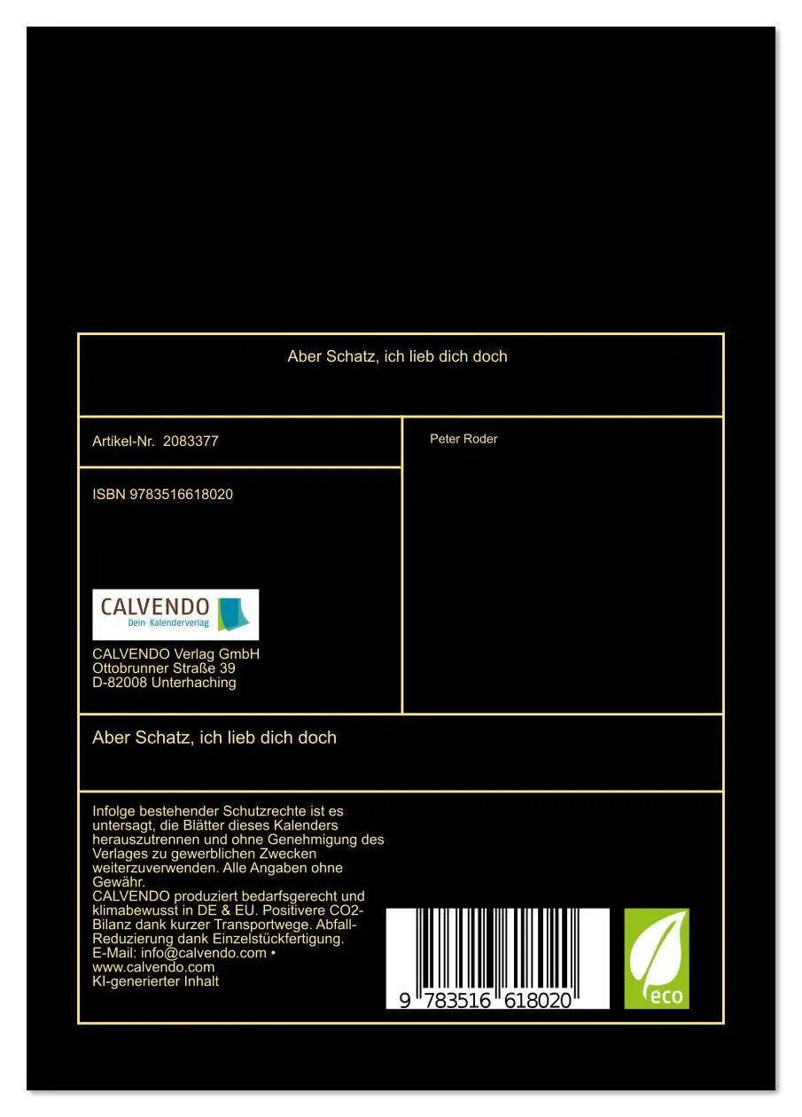 Bild: 9783516618020 | Aber Schatz, ich lieb dich doch (Tischkalender 2026 DIN A5 hoch),...