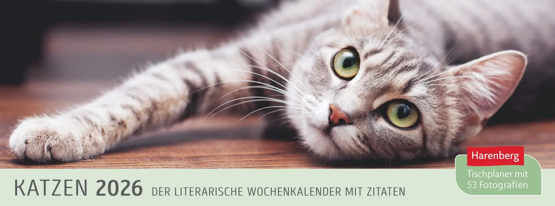 Cover: 9783840038020 | Katzen Premium-Tischplaner 2026 - Der literarische Wochenkalender...