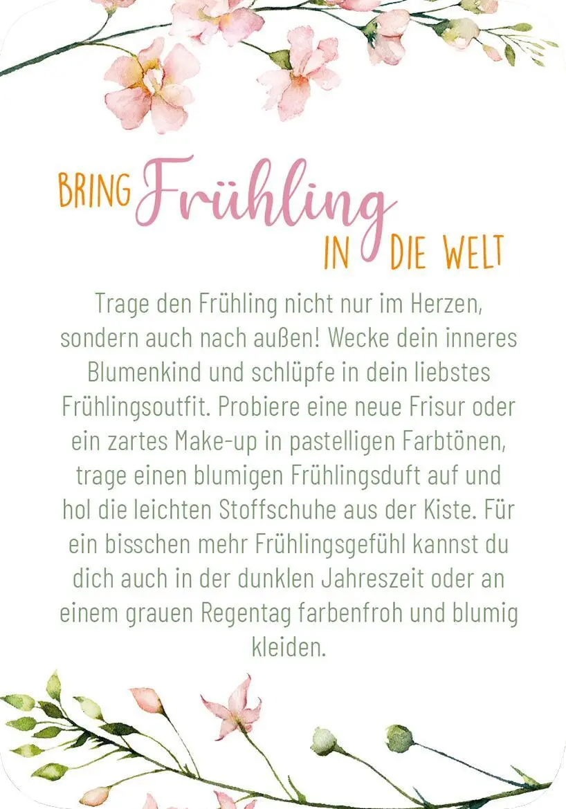 Bild: 9783845848020 | Frühlingsmantras | 50 Sonnenscheinmomente für dich | Taschenbuch