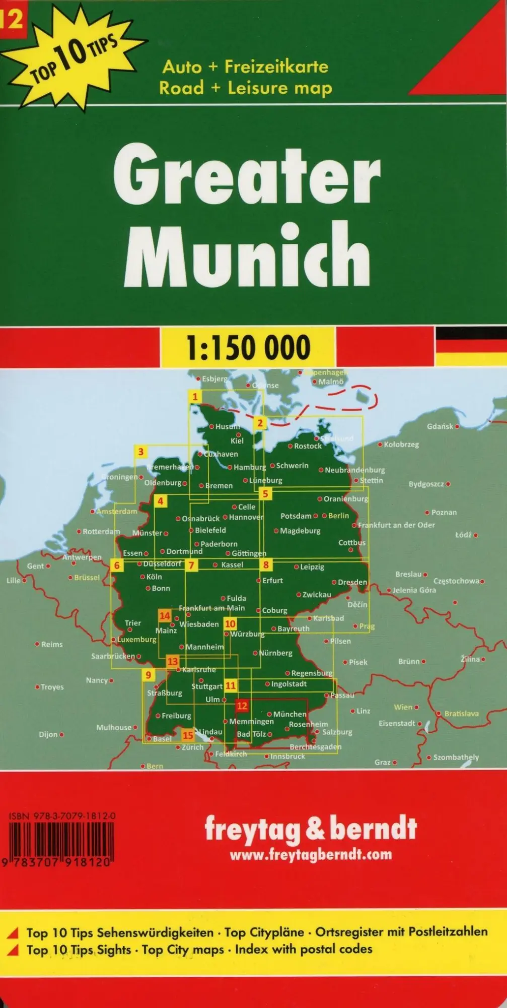 Bild: 9783707918120 | freytag &amp; berndt Straßenkarte Rund um München 1:150.000 | (Land-)Karte