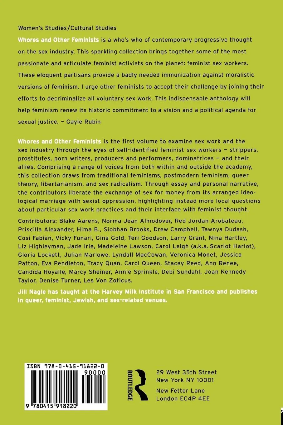 Rückseite: 9780415918220 | Whores and Other Feminists | Jill Nagle | Taschenbuch | Englisch