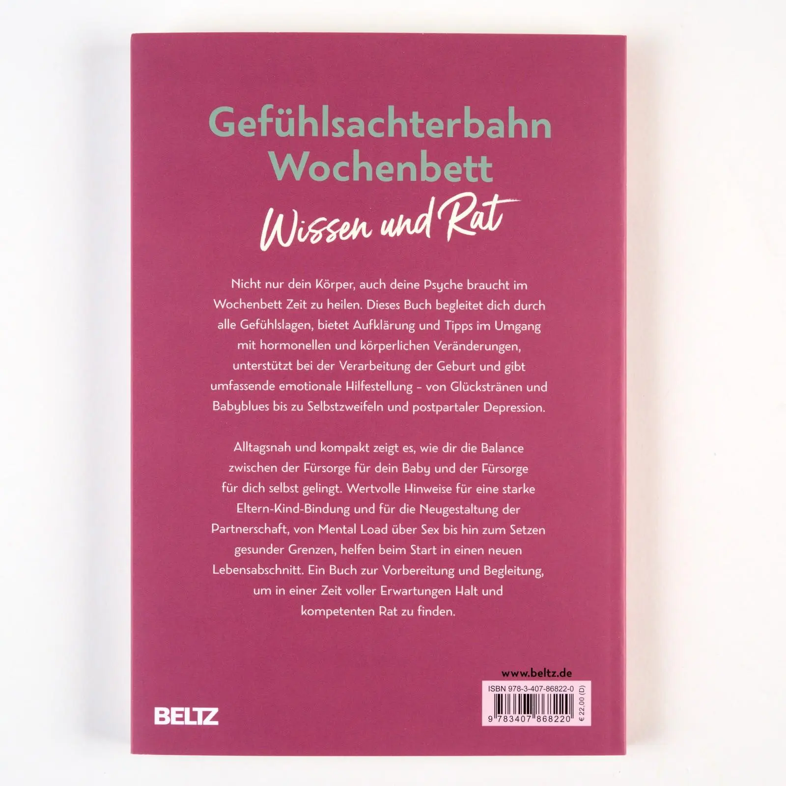 Rückseite: 9783407868220 | Sorg gut für dich im Wochenbett | Lea Beck-Hiestermann | Taschenbuch