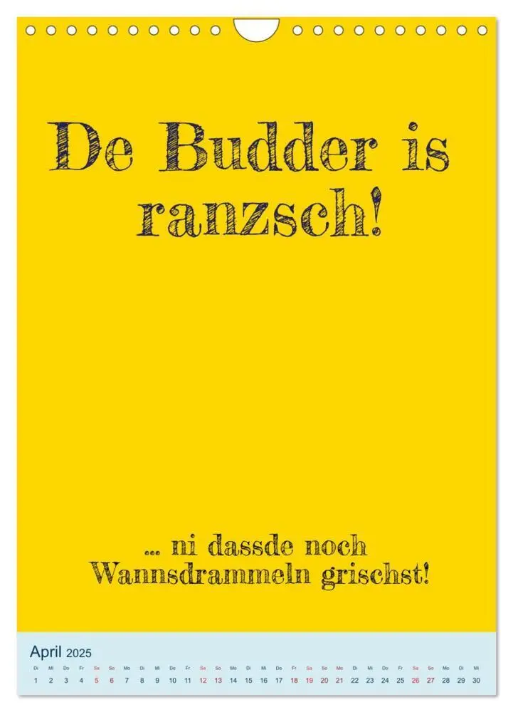 Bild: 9783435898220 | Ningelnäsorum! Mundart und Dialekt Kalender Sachsen (Wandkalender...
