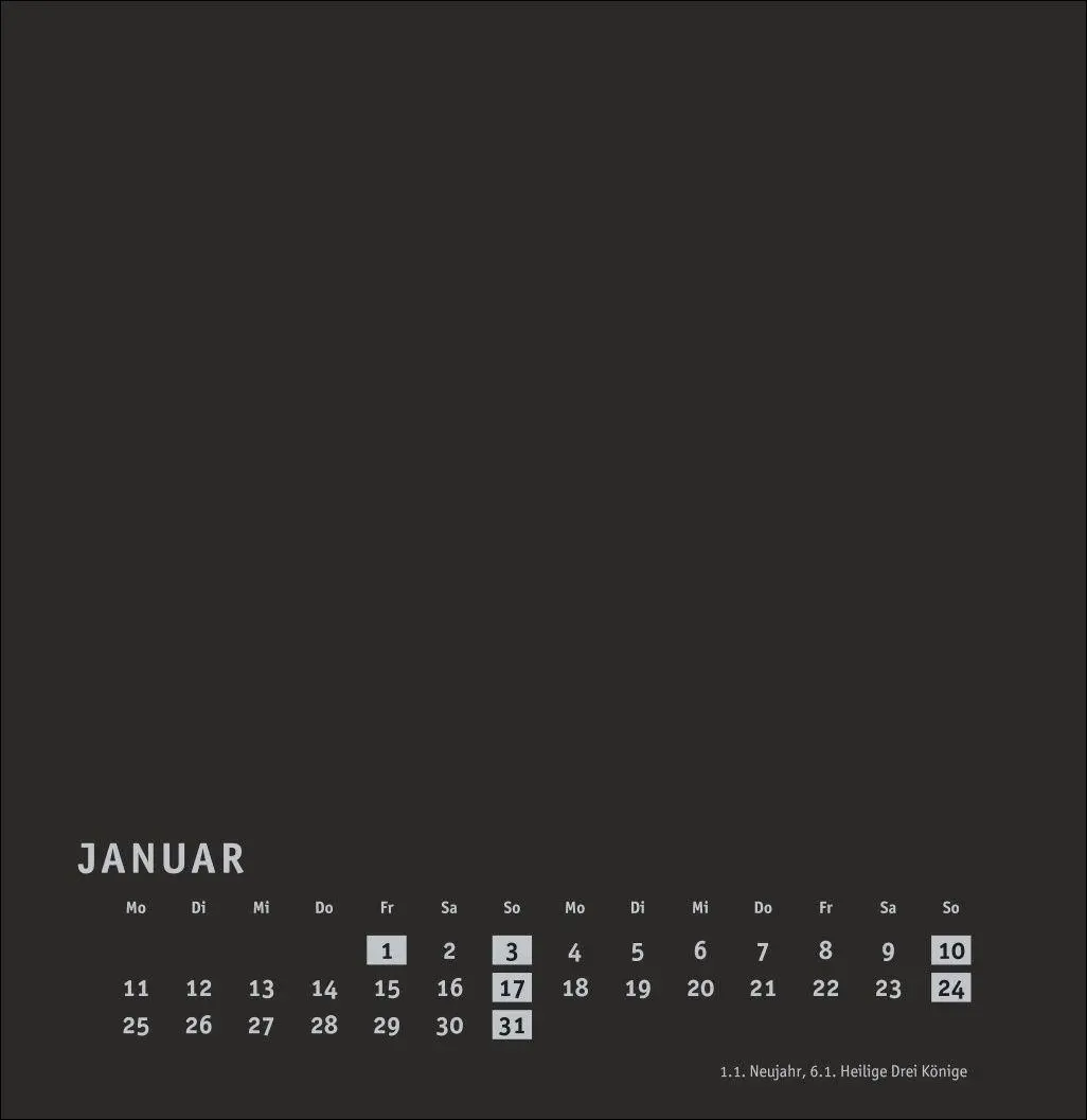 Bild: 9783756418220 | Premium-Bastelkalender schwarz groß 2027 | Kalender | Spiralbindung